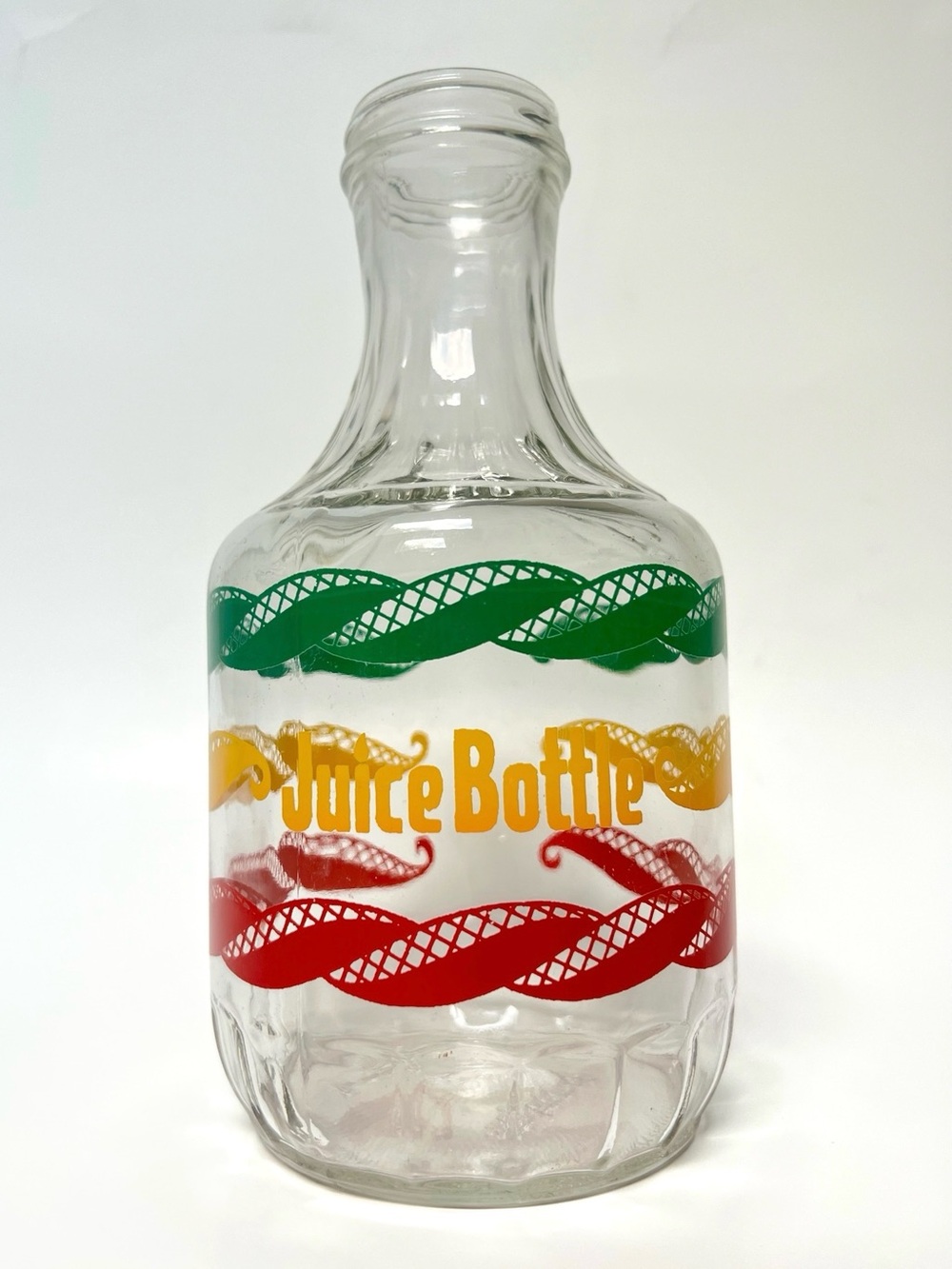 Vintage 50s/60s Duraglas Glass Juice Bottle 8”